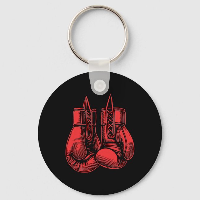 Boxing Glove Sport Boxer Kickboxer Workout Fighti Nyckelring (Framsida)