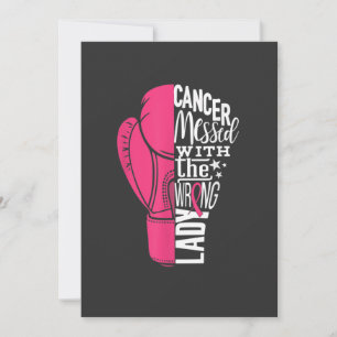Boxing Glove Tee för bröstcancermedvetande Inbjudningar
