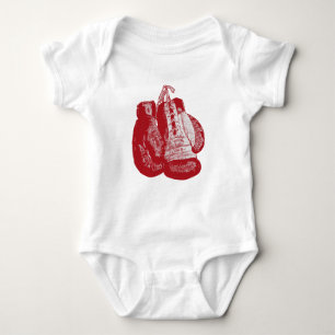 Boxing Glove Vintage Red Gym Baby Bodykostym T Shirt