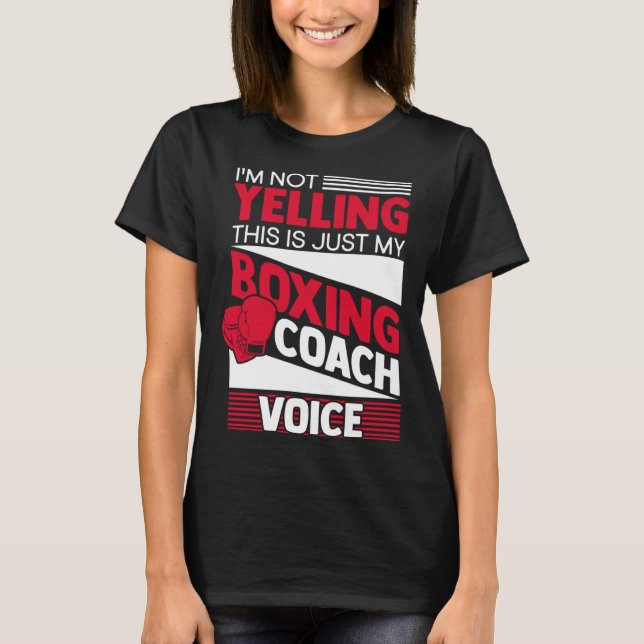 Boxing Gloves Coach Kickboxing MMA Workout Boxing  T Shirt (Framsida)
