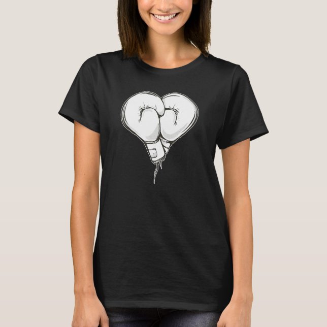 Boxing gloves with heart shape  partner for boxers t shirt (Framsida)