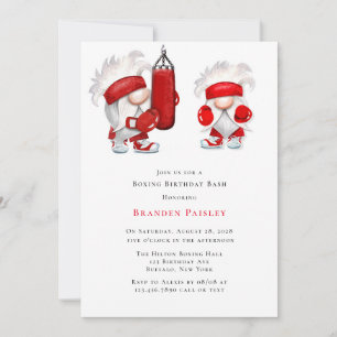 Boxing Gnomes Birthday Bash Inbjudningar