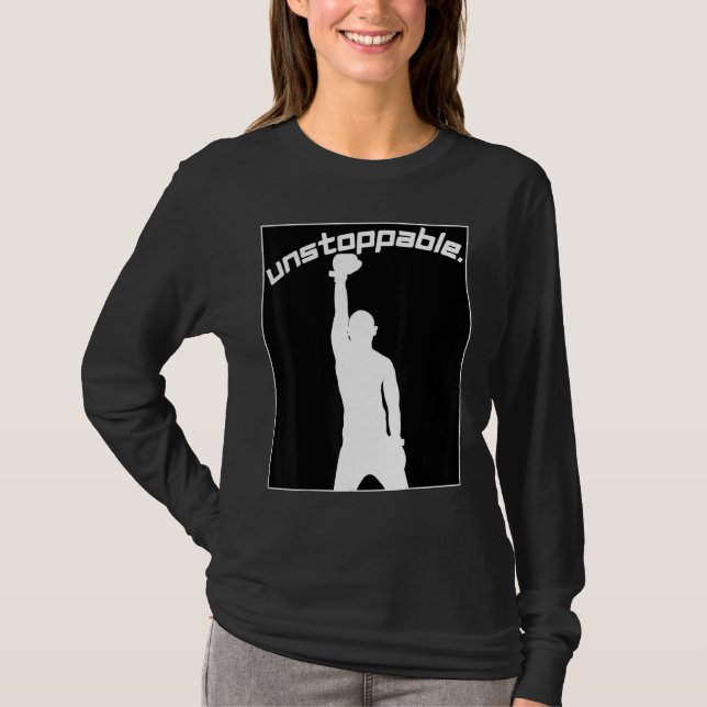 Boxing Graphic Gym Workout Motivation Unstoppable T Shirt (Framsida)