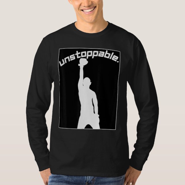 Boxing Graphic Gym Workout Motivation Unstoppable T Shirt (Framsida)