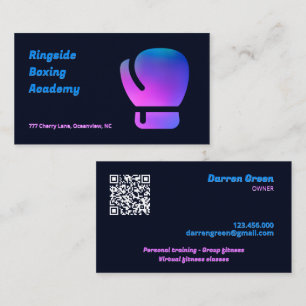 Boxing Gym QR Visitkort