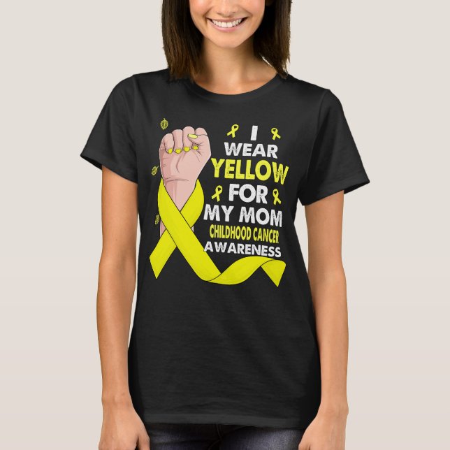 Boxing Hand I Bära Gult för mitt Mamma-BARN T Shirt (Framsida)