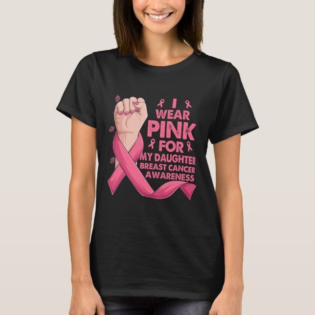 Boxing Hand I Bära Rosa for My Dottrand Breast Can T Shirt (Framsida)