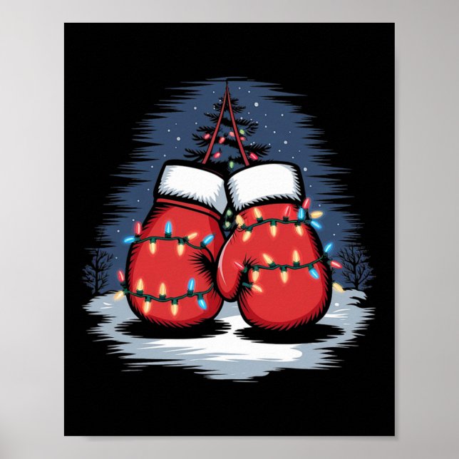 Boxing-handskar, julboxning poster (Framsidan)