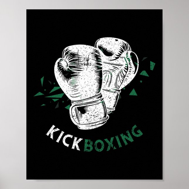 Boxing-handskar med kickboxning poster (Framsidan)
