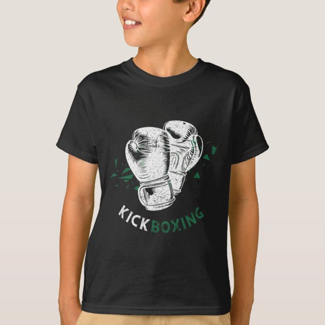 Boxing-handskar med kickboxning t shirt (Framsida)