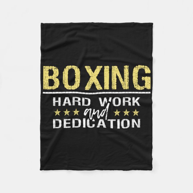 Boxing Hard Work and Dedication - Kickboxing Gym B Fleecefilt (Framsidan)