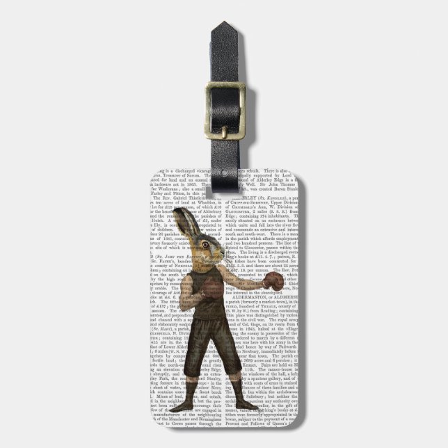 Boxing Hare Bagagebricka (Vertikal Framsida)