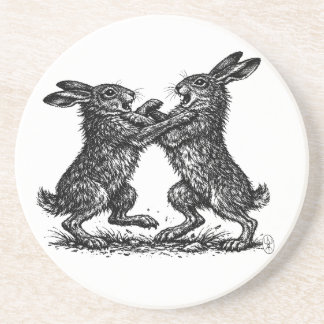 Boxing Hares – Haunted Ink Woodland Duel Underlägg
