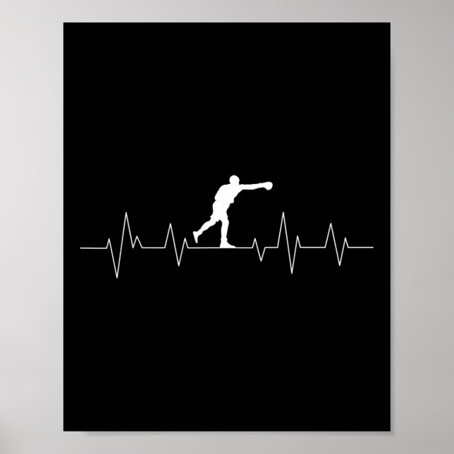 Boxing Heartslag Boxer Coach Combat Sport Trainee Poster (Framsidan)