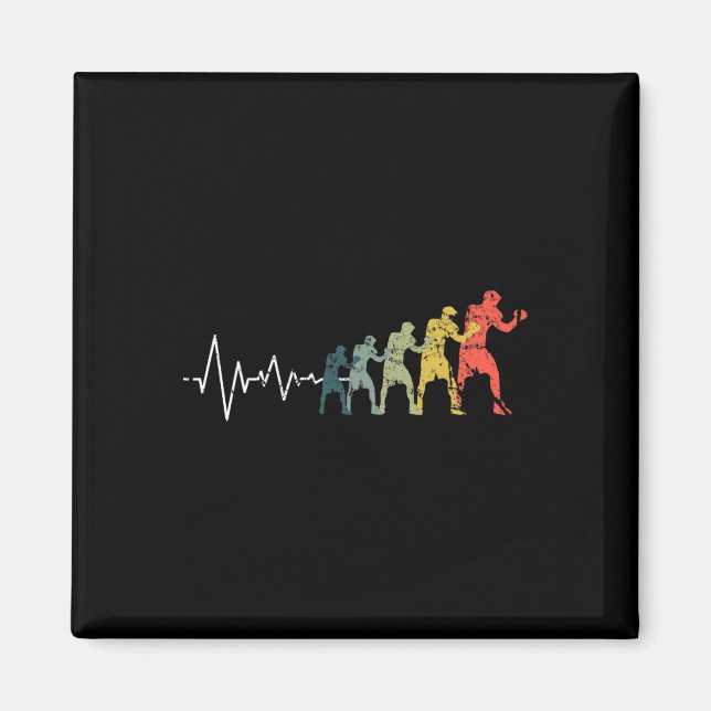 Boxing Heartslag Boxer Fight Kärlek Magnet (Framsidan)
