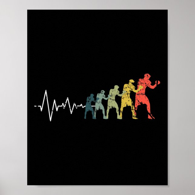 Boxing Heartslag Boxer Fight Kärlek Poster (Framsidan)