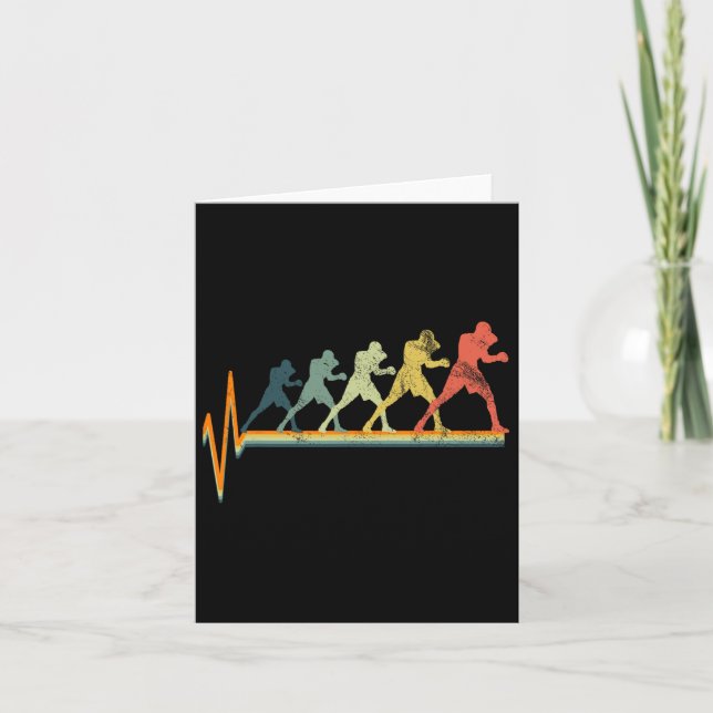 Boxing Heartslag Boxer Gift Kärlek Kort (Framsida)