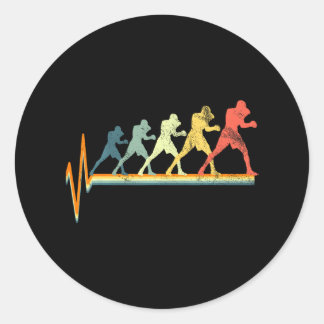 Boxing Heartslag Boxer Kärlek Runt Klistermärke