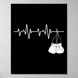 Boxing Heartslag - Boxing Älskare Boxer Kickboxing Poster