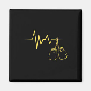 Boxing Heartslag Design Cute Boxing Älskare Boxer Magnet