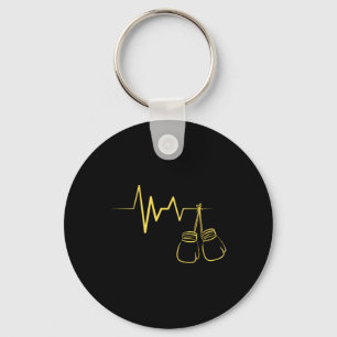 Boxing Heartslag Design Cute Boxing Älskare Boxer Nyckelring