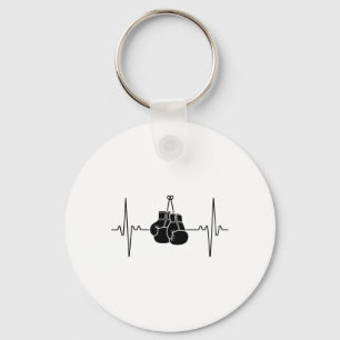 Boxing Heartslag Line Slår design Nyckelring