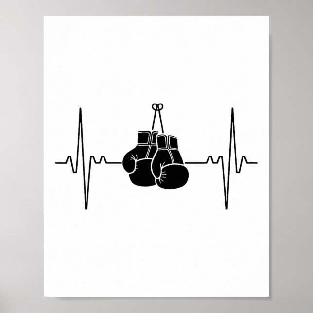 Boxing Heartslag Line Slår design Poster (Framsidan)