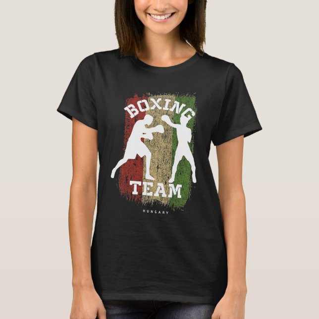 Boxing Hungary Combat Sports Fighter Boxing T Shirt (Framsida)