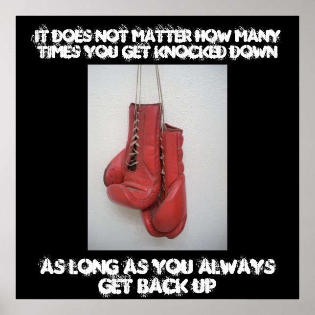 Boxing Inspirational Canvas Poster (Framsidan)