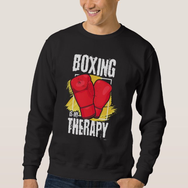 Boxing Is My Therapy  box athlete Lång Ärmad Tröja (Framsida)
