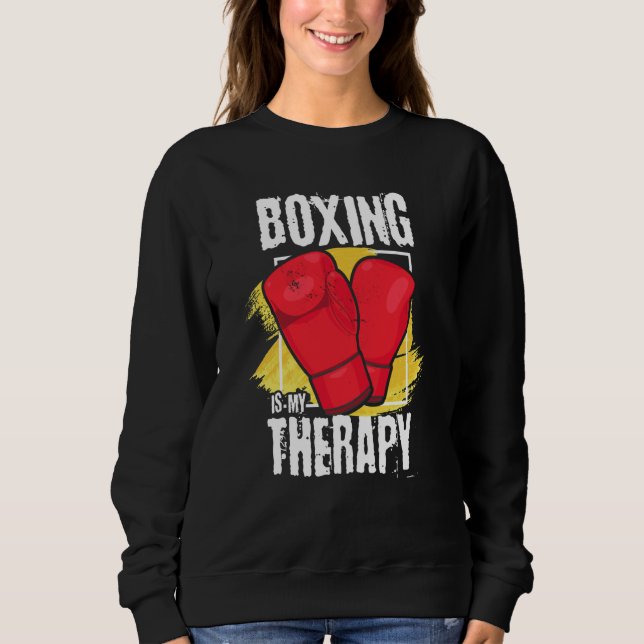 Boxing Is My Therapy  box athlete T Shirt (Framsida)