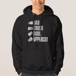 Boxing Jab Kor Krok Uppercut - Boxing Älskare Gift Hoodie