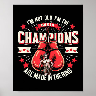 Boxing jag inte är gammal.. Jag är Boxer Champions Poster