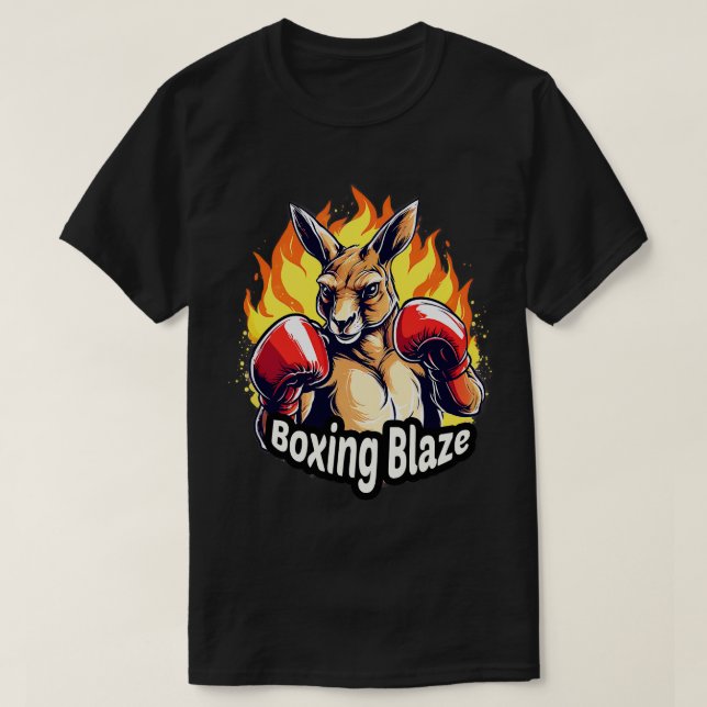 Boxing Kangaroo Boxing Blaze T Shirt (Design framsida)