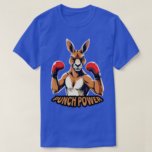 Boxing Kangaroo Slår ström T Shirt (Design framsida)