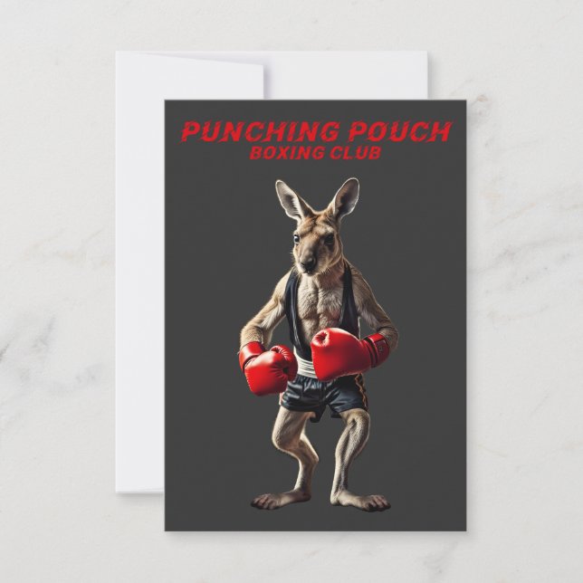 Boxing Kangaroo Tack Kort (Framsida)