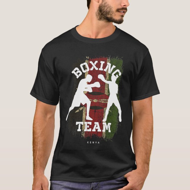 Boxing Kenya Combat Sports Fighter Boxing T Shirt (Framsida)