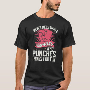 Boxing Kickboxing Women handskar Workout Kickboxer T Shirt