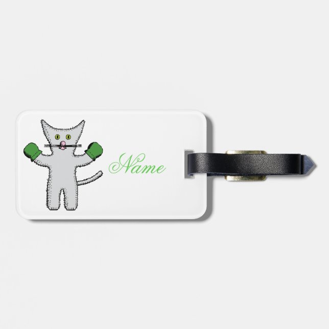 Boxing Kitten med Mittens Thunder_Cove Bagagebricka (Baksida Vågrät)
