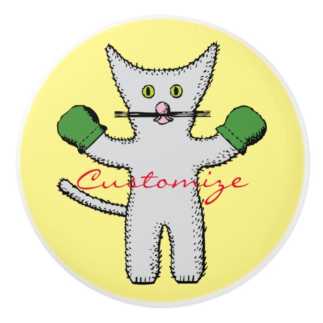Boxing Kitten med Mittens Thunder_Cove Knopp (Framsidan)