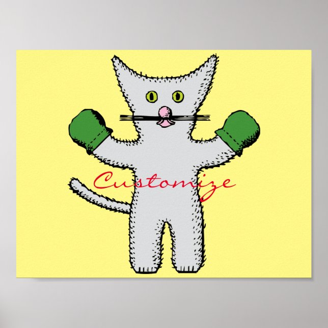Boxing Kitten med Mittens Thunder_Cove Poster (Framsidan)