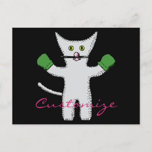 Boxing Kitten med Mittens Thunder_Cove Vykort