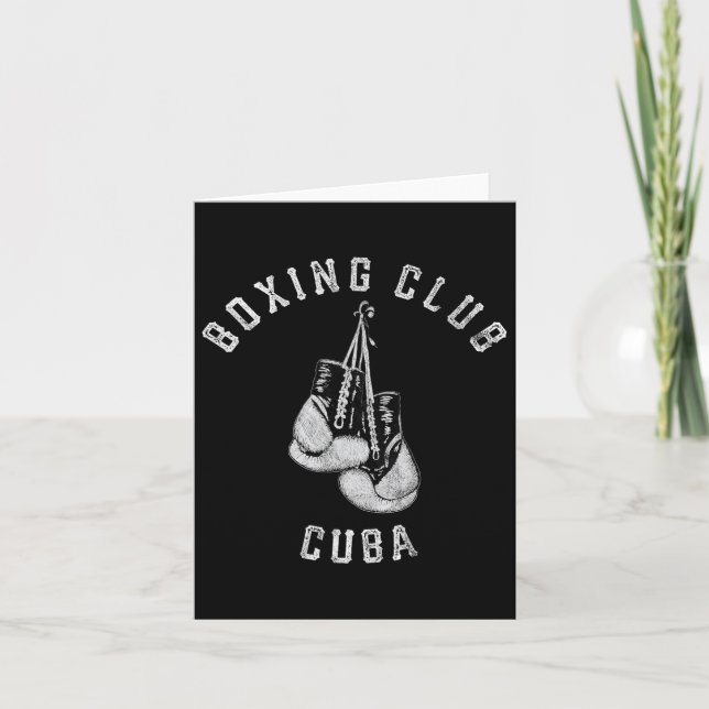 Boxing Klubb Cuba handskar Fighter Kort (Framsida)