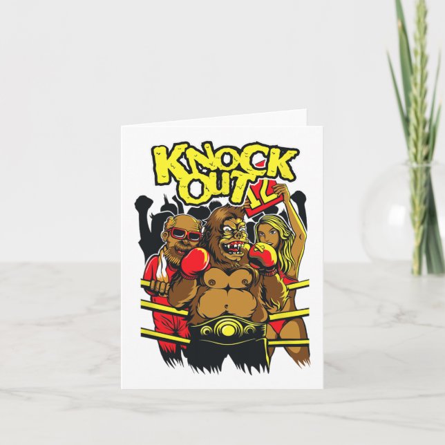 Boxing-knapp ut kort (Framsida)