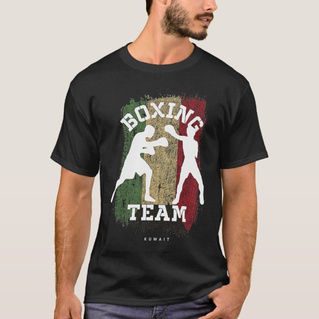 Boxing Kuwait Combat Sports Fighter Boxing T Shirt (Framsida)