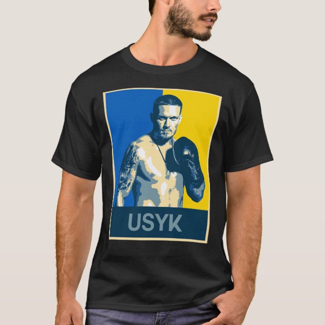 Boxing Legends Oleksandr Usyk (Ukraniskt Färg) C T Shirt (Framsida)