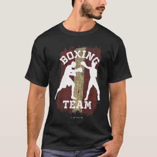 Boxing Lettland Combat Sports Fighter Boxing T Shirt
