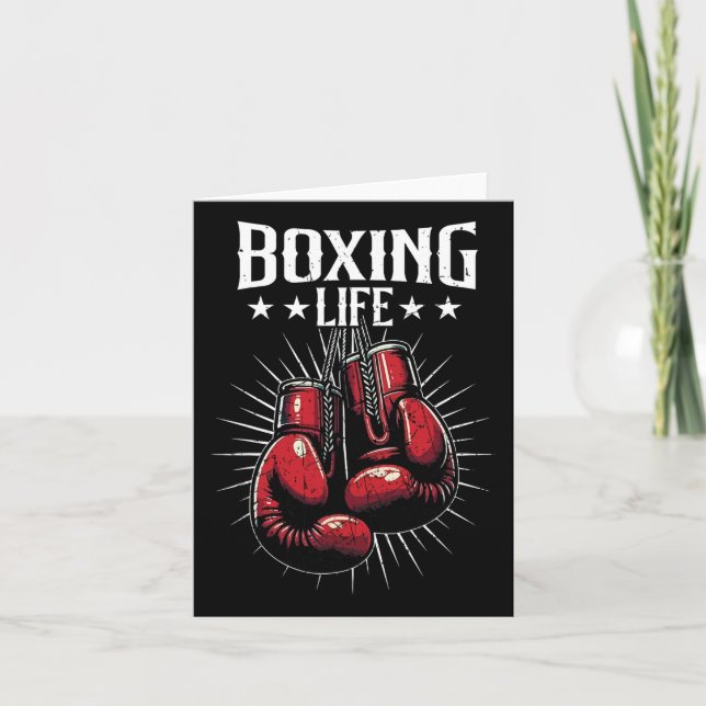 Boxing Life Kickboxing Älskare Kickboxer Profesess Kort (Framsida)