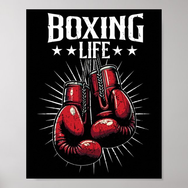Boxing Life Kickboxing Älskare Kickboxer Profesess Poster (Framsidan)