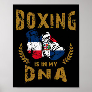 Boxing ligger i min D-n-a Dominikanska republik Fl Poster